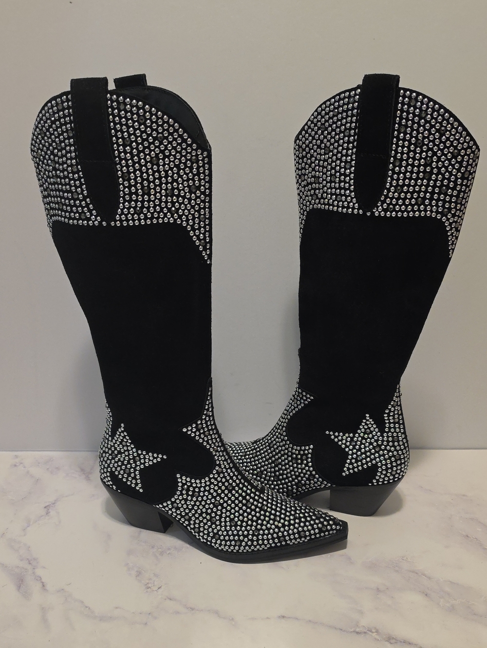Matisse Dumplin  Black and Silver Women's Cowboy Boots Brand New